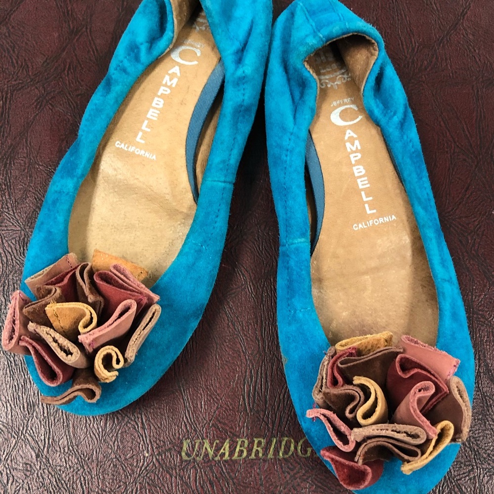 Jeffrey Campbell Ballet Flats Size 6 Blue Suede